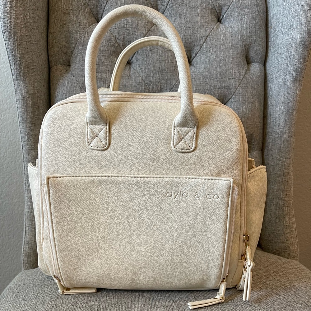 SOLD -CROSSPOSTED-Ayla and Co mini diaper bag backpack